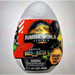 Jurassic World Rebirth Captivz Slime Egg Dinosaur Collectible Flocked